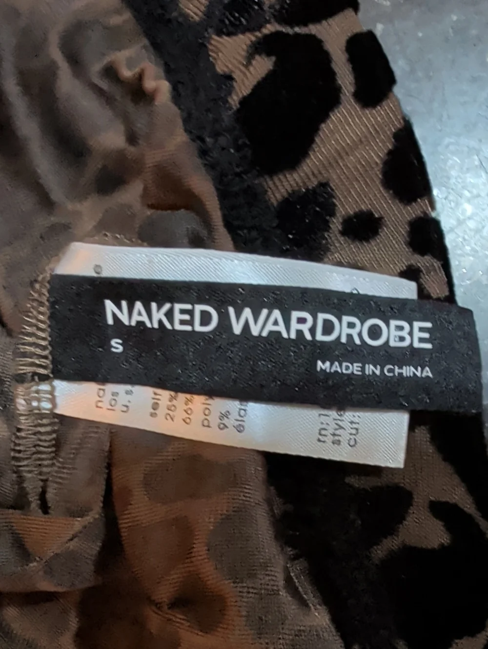 naked wardrobe Black and Brown Leopard Print Leggings